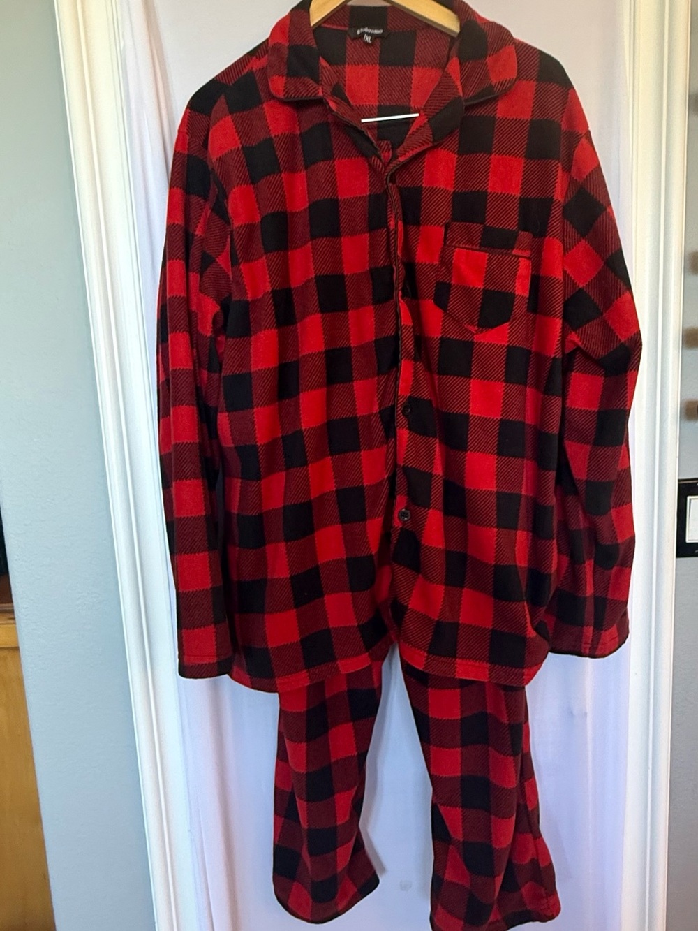 Men’s Red and Black Buffalo Plaid Pajama Set